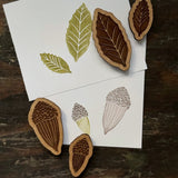 Oak Leaf and Acorns Stamps - California Scrub Oak