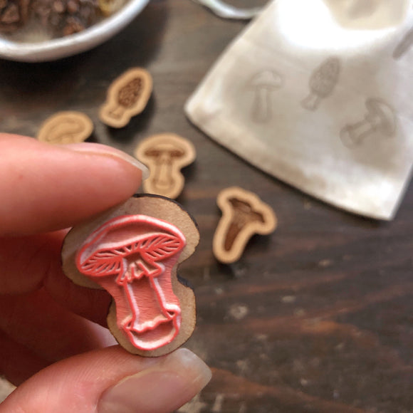 Tiny Toadstool Rubber Stamp