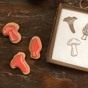 Tiny Edible Mushrooms Rubber Stamp Set