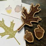 Oak Leaf and Acorns Stamp Set - Northern Pin Oak