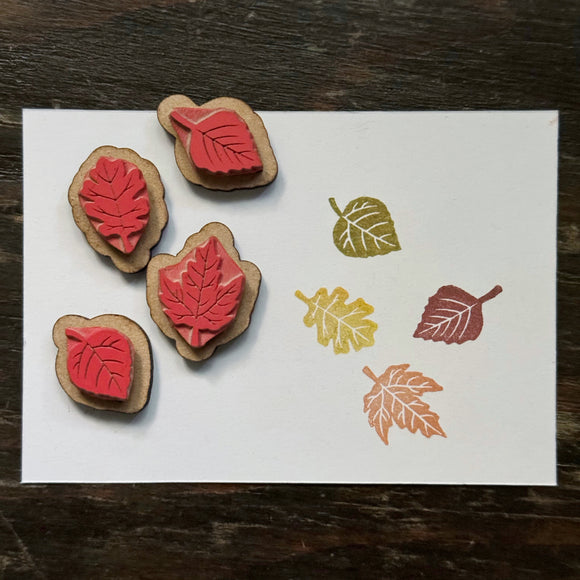 Tiny Leaves Rubber Stamp Set