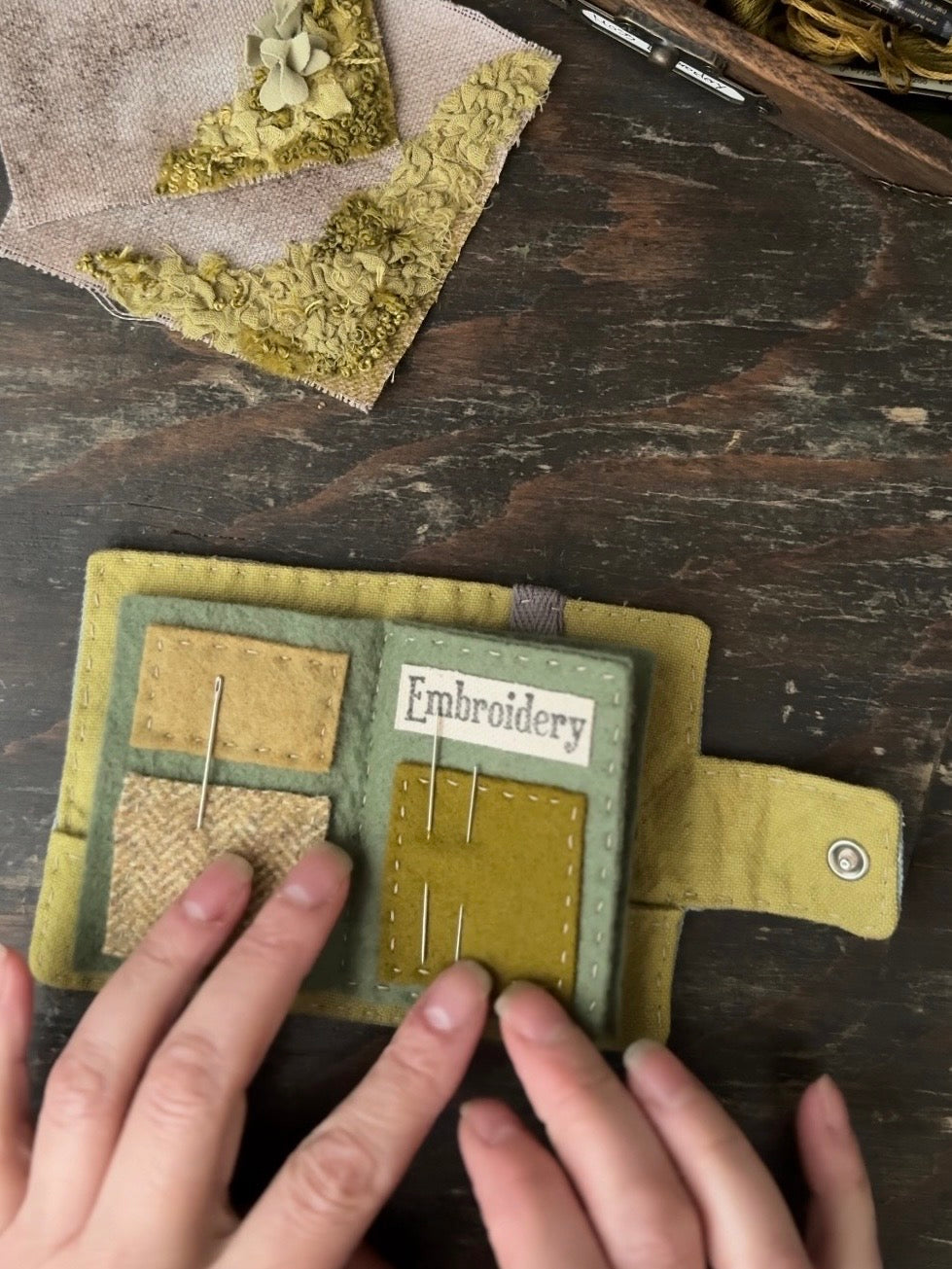 Blue Antique Cover Needle Book style 1