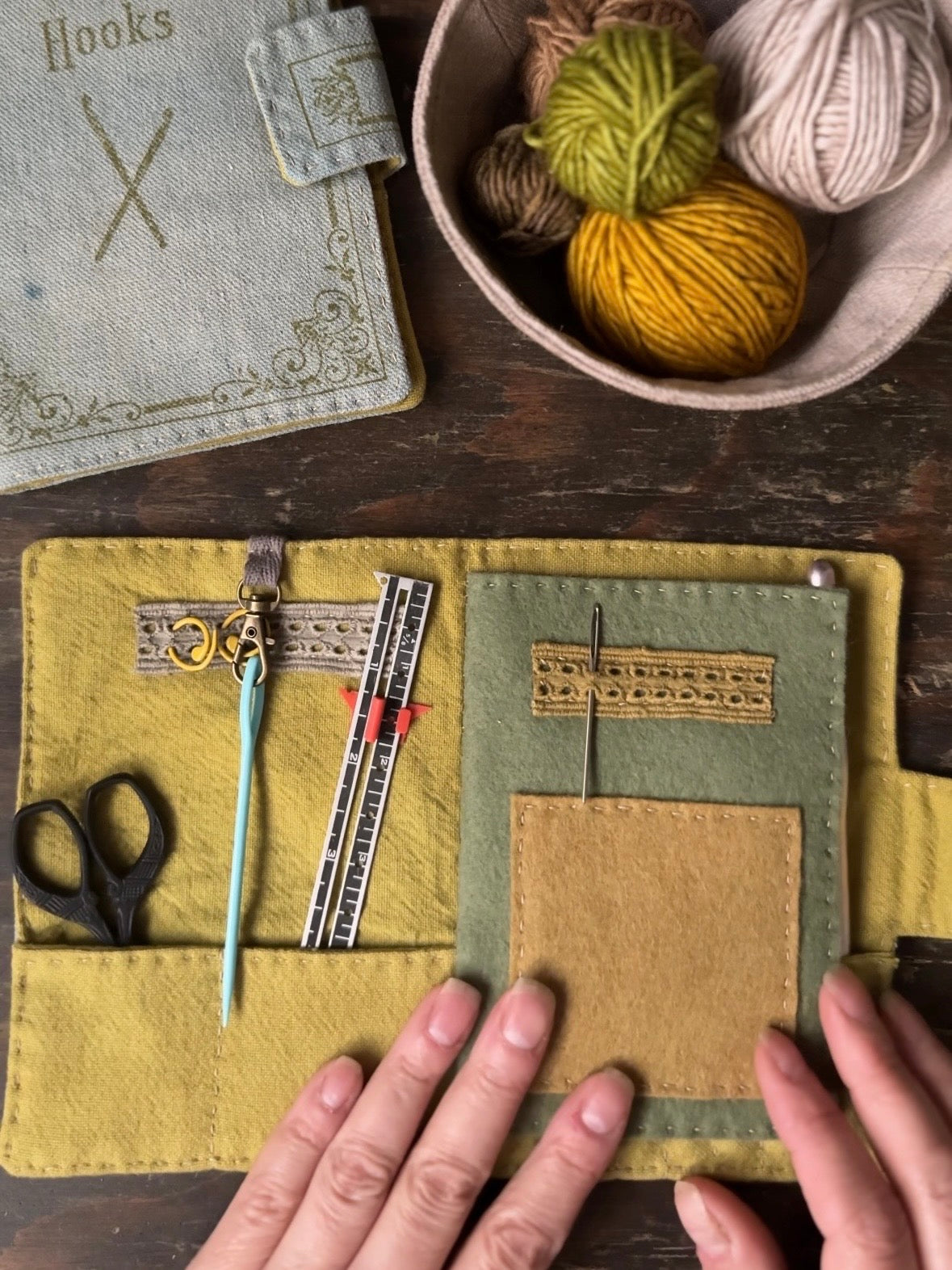 Blue Antique Cover Hook Book