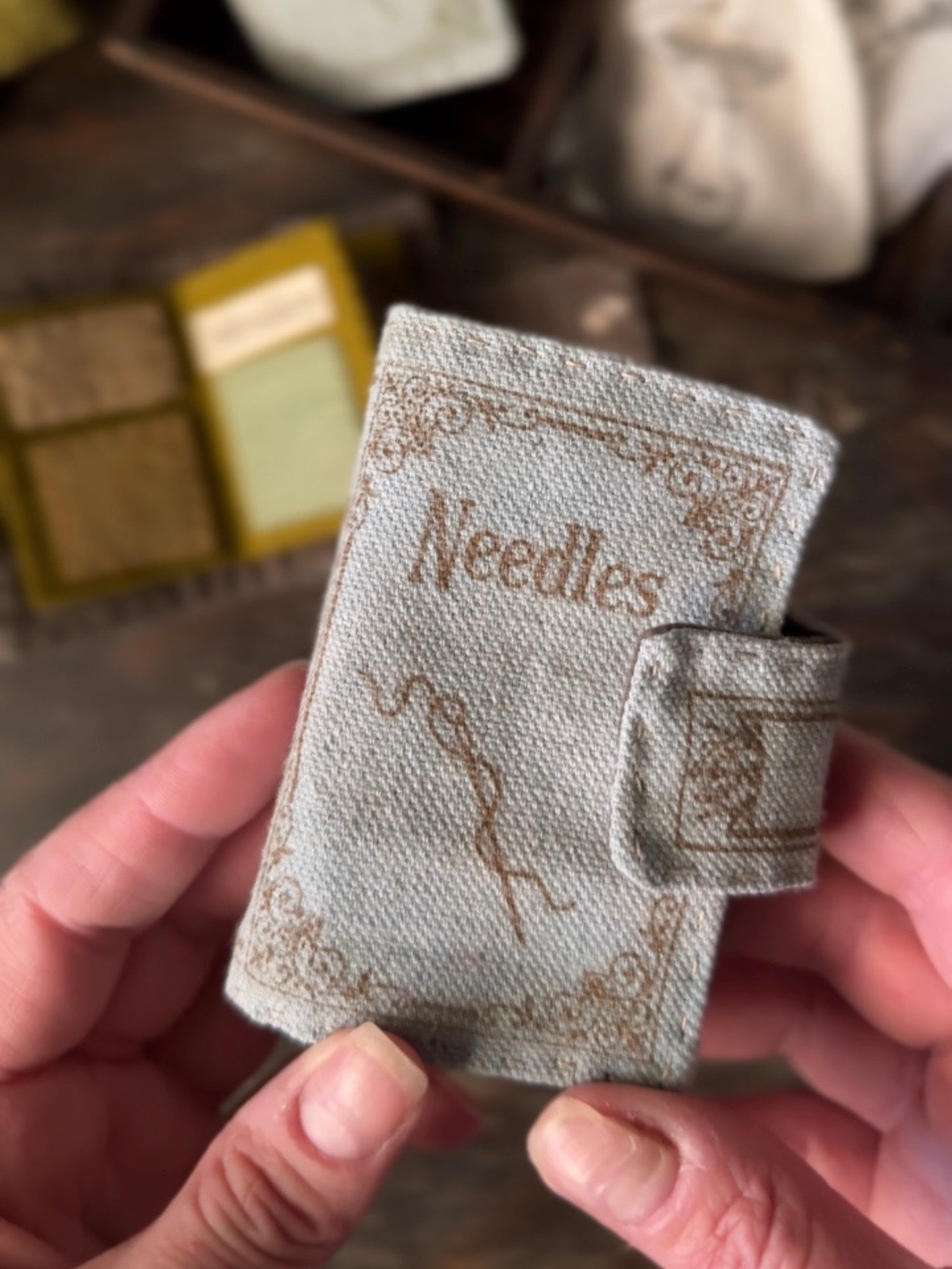 Blue Antique Cover Needle Book style 2