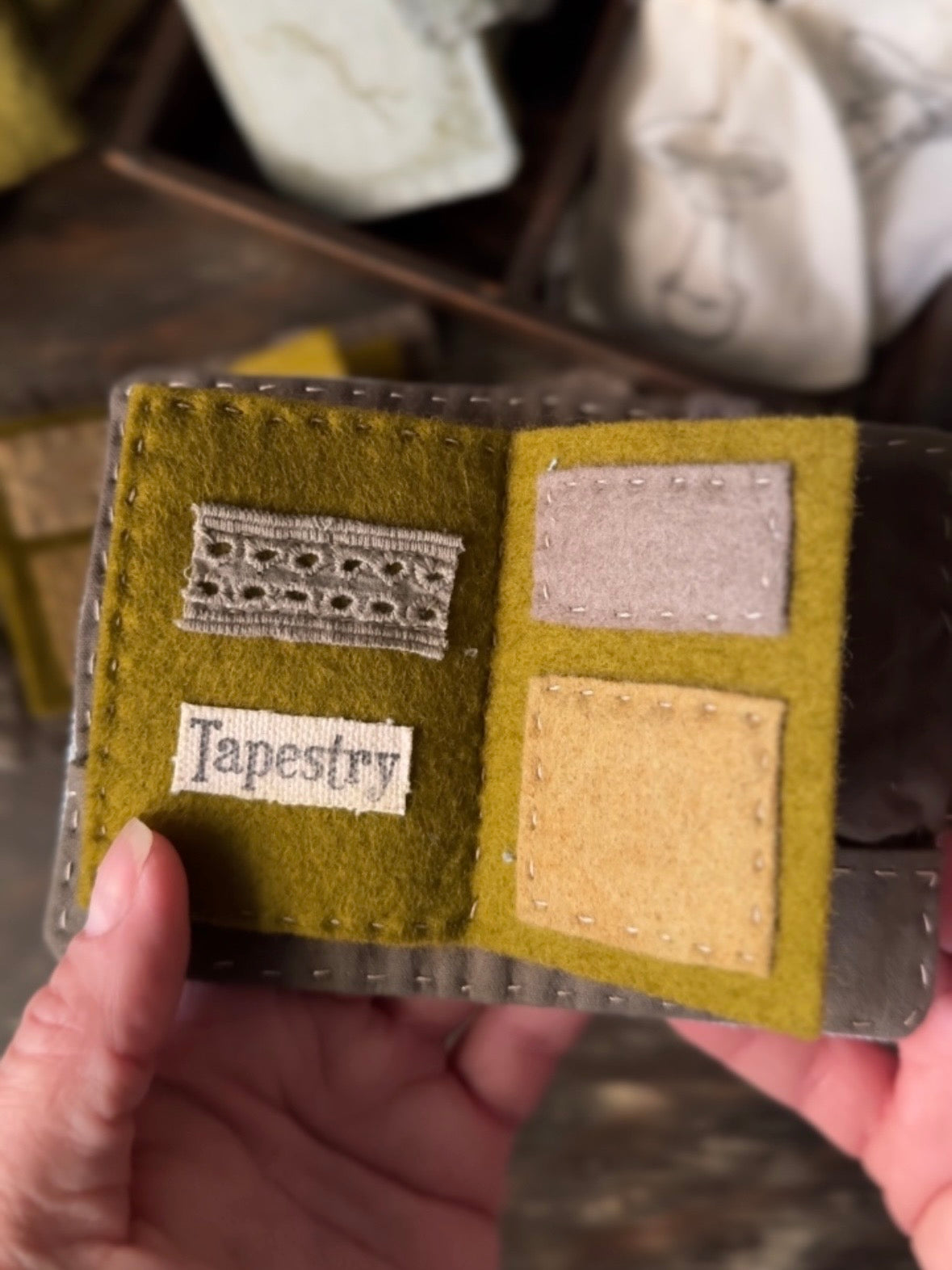 Blue Antique Cover Needle Book style 2