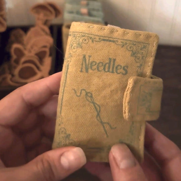 Green Antique Cover Needle Book