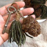 Wool Pinecone Keychain