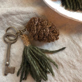 Wool Pinecone Keychain